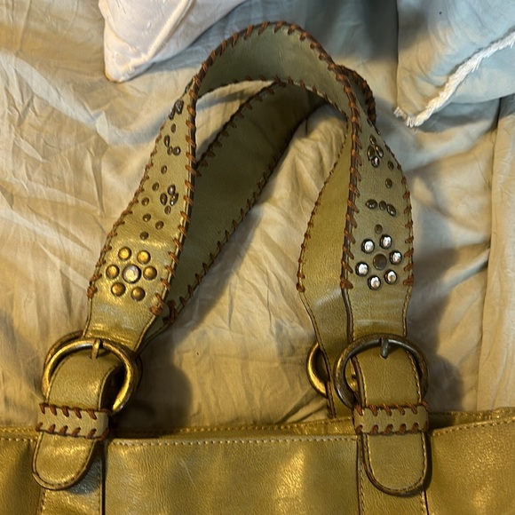 Y2K olive green Nine West leather shoulder bag - Picture 3 of 14